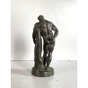 ANTICA SCULTURA BRONZO Ercole FARNESE BRONZETTO Souvenir Grand Tour H12cm