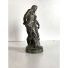 ANTICA SCULTURA BRONZO Ercole FARNESE BRONZETTO Souvenir Grand Tour H12cm