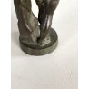ANTICA SCULTURA BRONZO Ercole FARNESE BRONZETTO Souvenir Grand Tour H12cm
