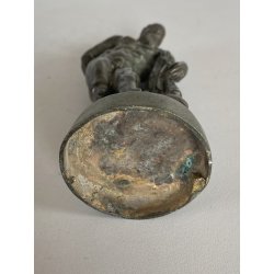 ANTICA SCULTURA BRONZO Ercole FARNESE BRONZETTO Souvenir Grand Tour H12cm