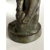 ANTICA SCULTURA BRONZO Ercole FARNESE BRONZETTO Souvenir Grand Tour H12cm