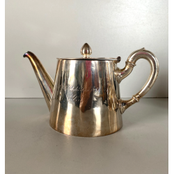 RARA TEIERA Broggi Milano "RUBATO Iles Borromées Stresa" H12cm METALLO ARGENTATO