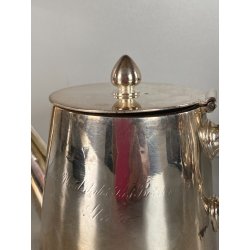 RARA TEIERA Broggi Milano "RUBATO Iles Borromées Stresa" H12cm METALLO ARGENTATO