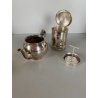 CAFFETTIERA BROGGI MILANO "Iles Borromées Stresa" H15,2cm METALLO ARGENTATO '30