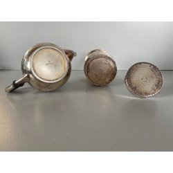 CAFFETTIERA BROGGI MILANO "Iles Borromées Stresa" H15,2cm METALLO ARGENTATO '30
