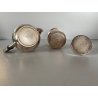 CAFFETTIERA BROGGI MILANO "Iles Borromées Stresa" H15,2cm METALLO ARGENTATO '30