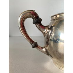 CAFFETTIERA BROGGI MILANO "Iles Borromées Stresa" H15,2cm METALLO ARGENTATO '30