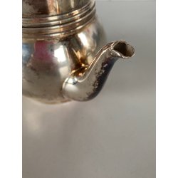 CAFFETTIERA BROGGI MILANO "Iles Borromées Stresa" H15,2cm METALLO ARGENTATO '30