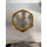 ANTICO VASO VITTORIANO CRISTALLO MOLATO BOEMIA RITRATTO BIMBO DECORO ORO H34cm
