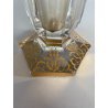 ANTICO VASO VITTORIANO CRISTALLO MOLATO BOEMIA RITRATTO BIMBO DECORO ORO H34cm