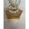 ANTICO VASO VITTORIANO CRISTALLO MOLATO BOEMIA RITRATTO BIMBO DECORO ORO H34cm
