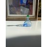 BOTTIGLIA PROFUMO VETRO CARLO MORETTI "Marblé" VINTAGE TRASPARENTE BLU VERDE '70