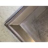 GRANDE VASSOIO da PORTATA RETTANGOLARE MANICI METALLO COLOR ARGENTO 77x51cm '900