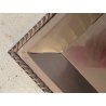 GRANDE VASSOIO da PORTATA RETTANGOLARE MANICI METALLO COLOR ARGENTO 77x51cm '900