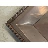 GRANDE VASSOIO da PORTATA RETTANGOLARE MANICI METALLO COLOR ARGENTO 77x51cm '900