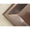 GRANDE VASSOIO da PORTATA RETTANGOLARE MANICI METALLO COLOR ARGENTO 77x51cm '900