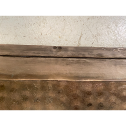 GRANDE VASSOIO da PORTATA RETTANGOLARE MANICI METALLO COLOR ARGENTO 77x51cm '900