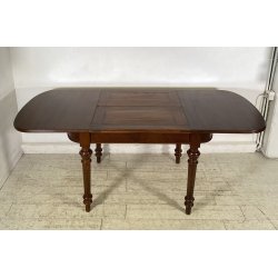 ANTICO TAVOLO PRANZO ALLUNGABILE PROLUNGA LEGNO NOCE 1900 LUIGI FILIPPO TABLE