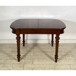 ANTICO TAVOLO PRANZO ALLUNGABILE PROLUNGA LEGNO NOCE 1900 LUIGI FILIPPO TABLE