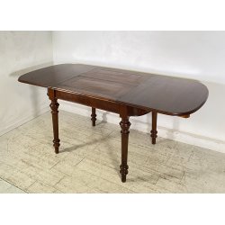 ANTICO TAVOLO PRANZO ALLUNGABILE PROLUNGA LEGNO NOCE 1900 LUIGI FILIPPO TABLE
