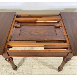 ANTICO TAVOLO PRANZO ALLUNGABILE PROLUNGA LEGNO NOCE 1900 LUIGI FILIPPO TABLE