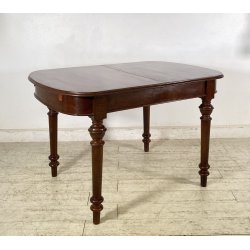 ANTICO TAVOLO PRANZO ALLUNGABILE PROLUNGA LEGNO NOCE 1900 LUIGI FILIPPO TABLE