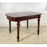 ANTICO TAVOLO PRANZO ALLUNGABILE PROLUNGA LEGNO NOCE 1900 LUIGI FILIPPO TABLE