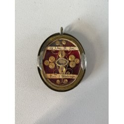 MEDAGLIONE TECA RELIQUIA ex Ossibus San Giuseppe Benedetto Cottolengo RELIGIOSO