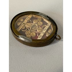 MEDAGLIONE TECA RELIQUIA ex Ossibus San Giuseppe Benedetto Cottolengo RELIGIOSO