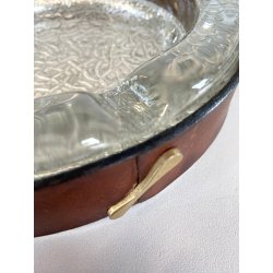 SVUOTA TASCHE VIDE POCHE CRISTALLO CUOIO LUXURY DESIGN MID CENTURY MODERN '70