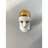 TESTA BUSTO di PIERROT PIERRET PORCELLANA BIANCA C. Villari ART DéCO H 7,5 cm