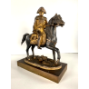 ANTICA SCULTURA EQUESTRE BRONZO DORATO NAPOLEONE BONAPARTE CAVALLO XIXsec 19cm/h