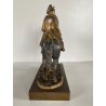 ANTICA SCULTURA EQUESTRE BRONZO DORATO NAPOLEONE BONAPARTE CAVALLO XIXsec 19cm/h