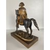 ANTICA SCULTURA EQUESTRE BRONZO DORATO NAPOLEONE BONAPARTE CAVALLO XIXsec 19cm/h