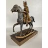 ANTICA SCULTURA EQUESTRE BRONZO DORATO NAPOLEONE BONAPARTE CAVALLO XIXsec 19cm/h