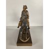 ANTICA SCULTURA EQUESTRE BRONZO DORATO NAPOLEONE BONAPARTE CAVALLO XIXsec 19cm/h