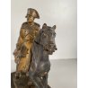 ANTICA SCULTURA EQUESTRE BRONZO DORATO NAPOLEONE BONAPARTE CAVALLO XIXsec 19cm/h