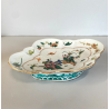 ANTICO PIATTO QUADRILOBATO ALZATA PORCELLANA CINESE FAMILLE ROSE XIX/XX sec