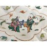 ANTICO PIATTO QUADRILOBATO ALZATA PORCELLANA CINESE FAMILLE ROSE XIX/XX sec