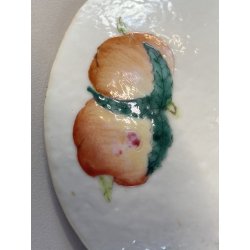 ANTICO PIATTO QUADRILOBATO ALZATA PORCELLANA CINESE FAMILLE ROSE XIX/XX sec