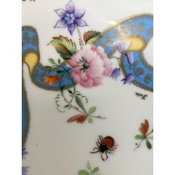 PICCOLA ALZATA PORCELLANA Rosenthal DECORO BOUQUET FIORI NASTRI  ø 16,5 cm '30