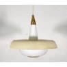 LAMPADA SOSPENSIONE DESIGN MID-CENTURY VETRO ANNI 50 METALLO LAMPADARIO SOFFITTO