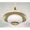 LAMPADA SOSPENSIONE DESIGN MID-CENTURY VETRO ANNI 50 METALLO LAMPADARIO SOFFITTO