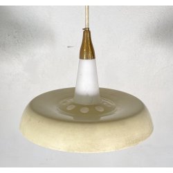 LAMPADA SOSPENSIONE DESIGN MID-CENTURY VETRO ANNI 50 METALLO LAMPADARIO SOFFITTO