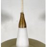 LAMPADA SOSPENSIONE DESIGN MID-CENTURY VETRO ANNI 50 METALLO LAMPADARIO SOFFITTO