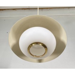 LAMPADA SOSPENSIONE DESIGN MID-CENTURY VETRO ANNI 50 METALLO LAMPADARIO SOFFITTO