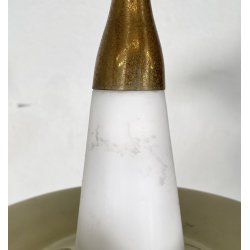 LAMPADA SOSPENSIONE DESIGN MID-CENTURY VETRO ANNI 50 METALLO LAMPADARIO SOFFITTO