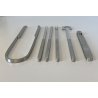 VINTAGE BAR COCKTAIL SET 6pz ATTR Silverfox PIEMME ACCIAIO DESIGN MODERNISTA '70