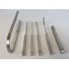 VINTAGE BAR COCKTAIL SET 6pz ATTR Silverfox PIEMME ACCIAIO DESIGN MODERNISTA '70