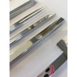 VINTAGE BAR COCKTAIL SET 6pz ATTR Silverfox PIEMME ACCIAIO DESIGN MODERNISTA '70
